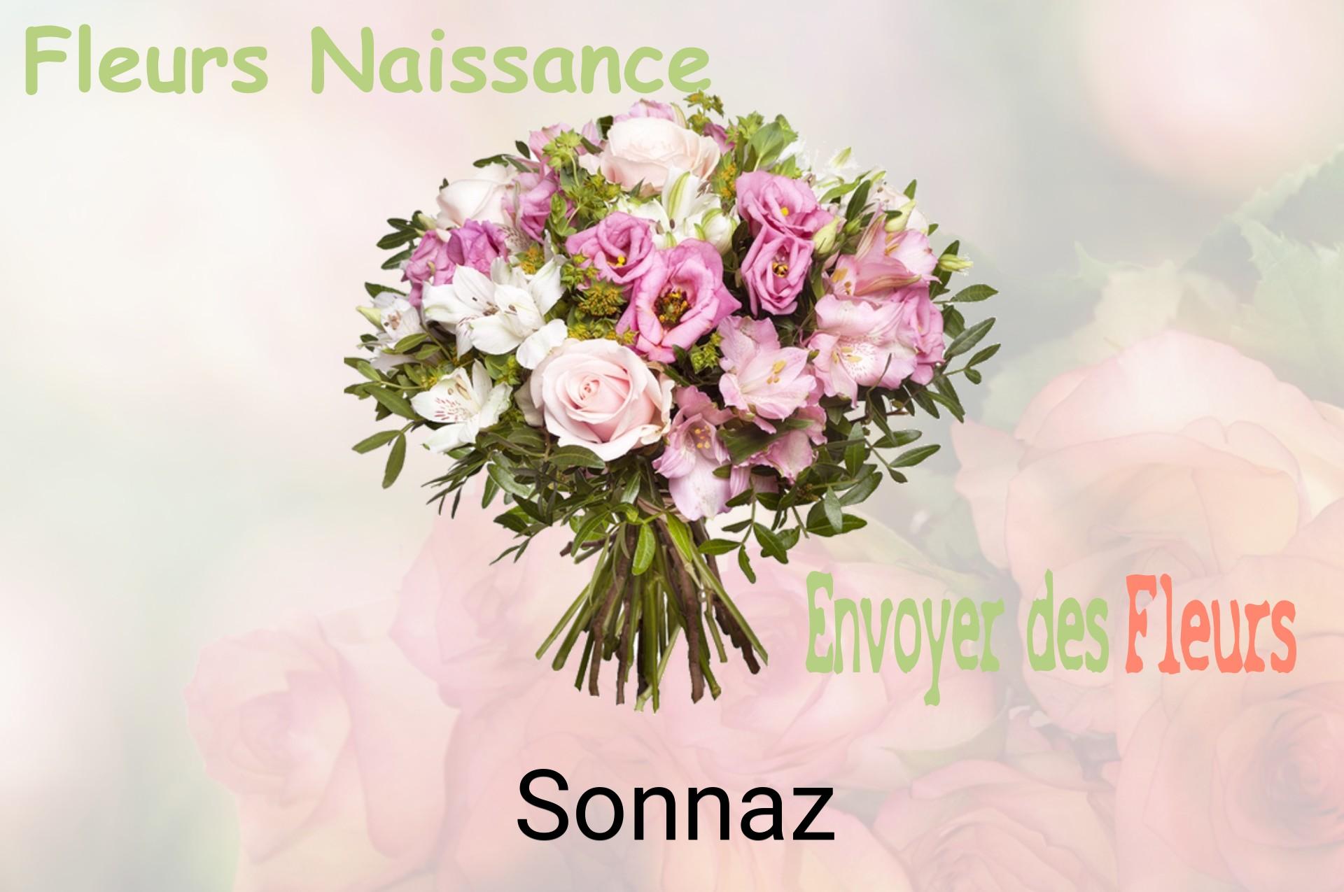 Bouquet de fleurs de naissance livré à Sonnaz